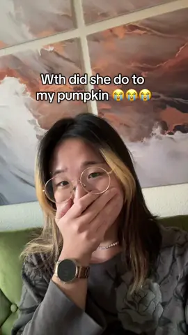 It’s just staring at me now hlp #halloween #pumpkin #fyp 