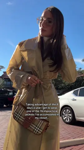 Impractical jackets are my favorite 😩 plastic trench saved in bio under @Revolve favorites 🧥