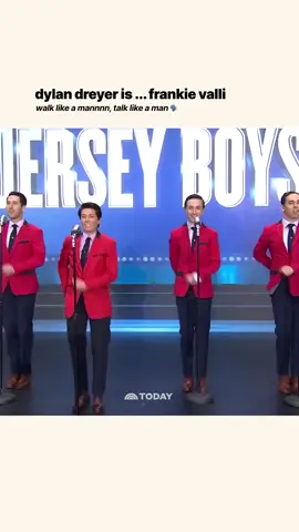 Both Frankie Valli and Dylan love the four seasons.  #dylandreyernbc #todayshow #jerseyboys #frankievalli