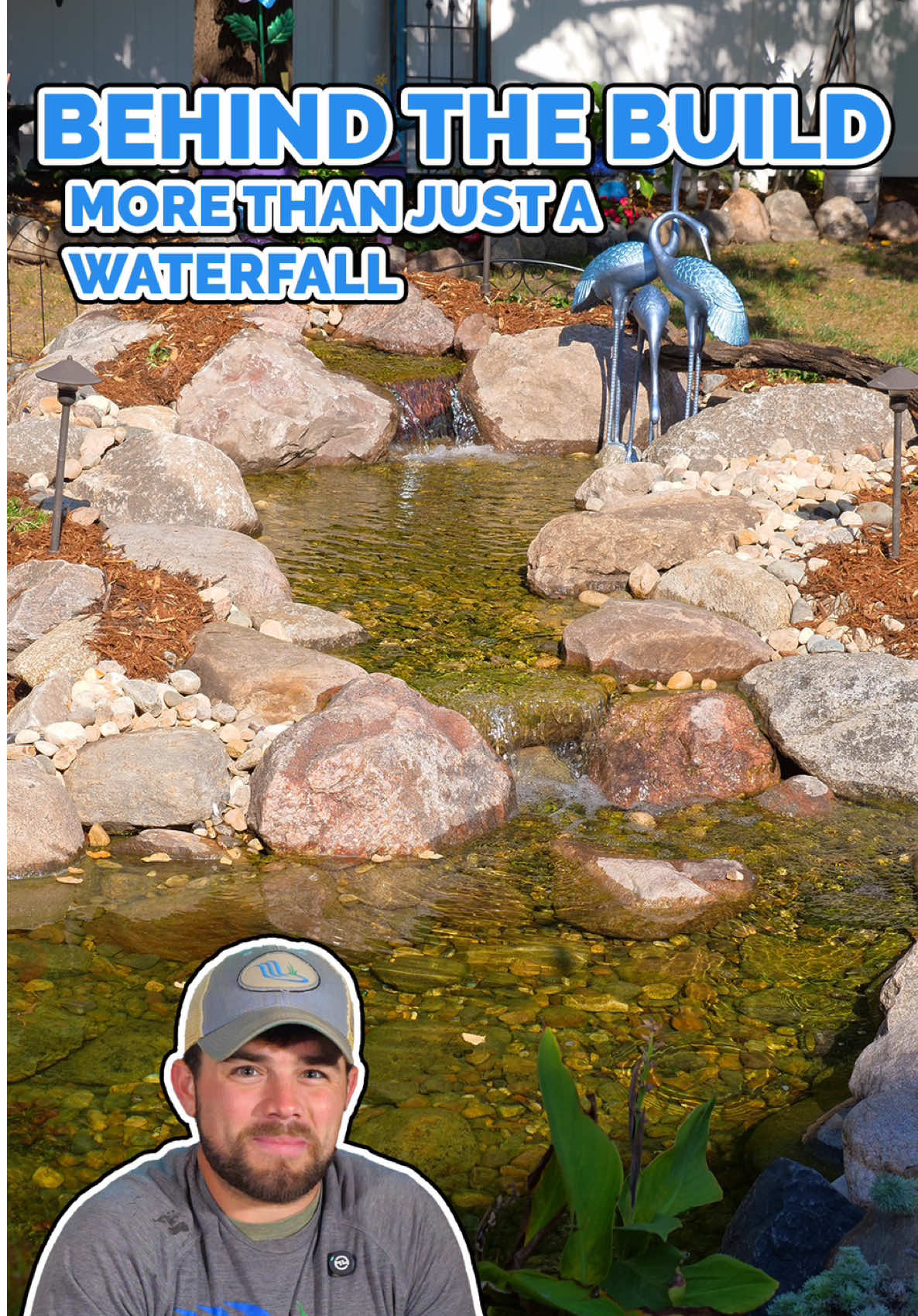 ⚒️Behind The Build⚒️ These homeowners built their pond 20 years ago and Just Add Water has been a friendly face since then renovating the skimmer, adding filtration, and a new stream.  Fast forward to 2025 and it was time for more filtration with a wetland filter. Our crew installed a wetland filter keeping this pond extra clear and an extra stream for the homeowners to enjoy!  #iowa #desmoines #waterfall #pond #behindthebuild    