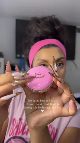 @Too Faced came out with its gift sets for the holidays and this one is too cute ! Too Faced Dream A Little Dream: Cloud Crush Blush & Kissing Jelly Hydrating Lip Gloss gift set!  #giftset #toofaced #toofacedblush #toofacedcosmetics #TikTokShopBlackFriday 