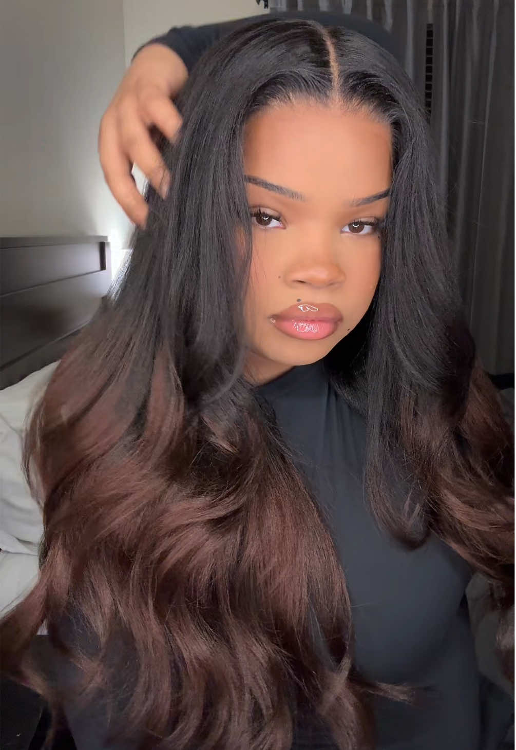 Yes yaki straight hair holds curl!!! Hair from @KissLove Hair Shop @Kisslovewig #kisslove #kisslovehair 