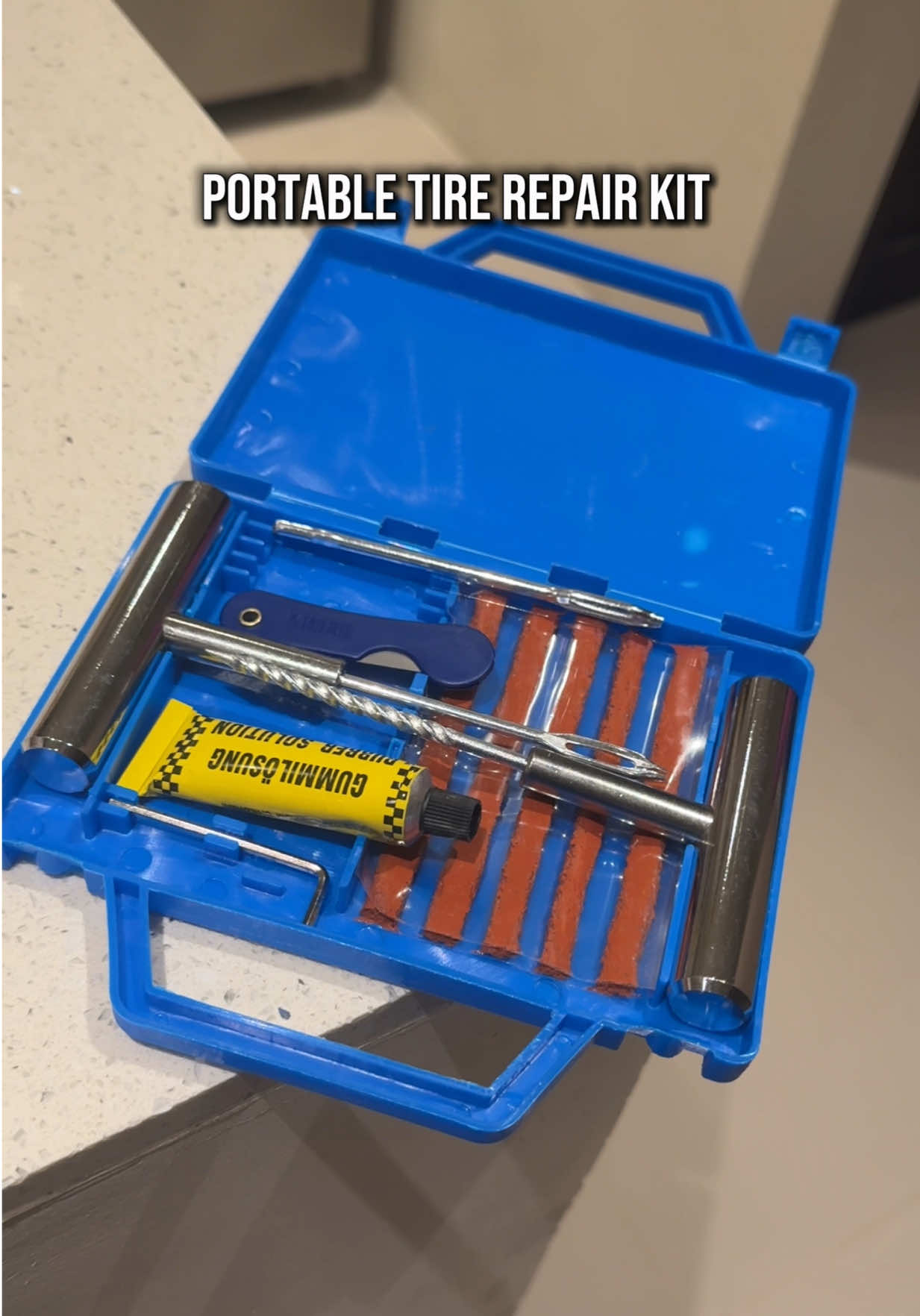 laking tulong nito kapag nabutasan yung gulong mo sa daan, portable tire repair kit 🚗 🏍️  #tirerepair #tirerepairkit #tirekit #carowners #vehicles 