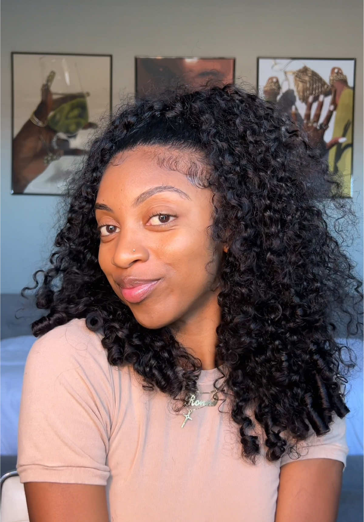 my go to curly half wig hairstyle 💁🏽‍♀️ #iseehair 