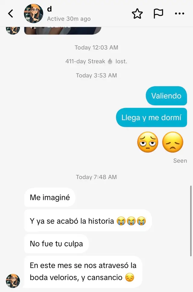 Que triste perdimos la racha 😭