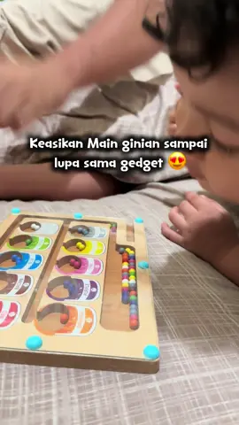 Keasikan main ginian sampai lupa sama gedget 🤭 #mainanedukasi #mainananak #mainanviral 