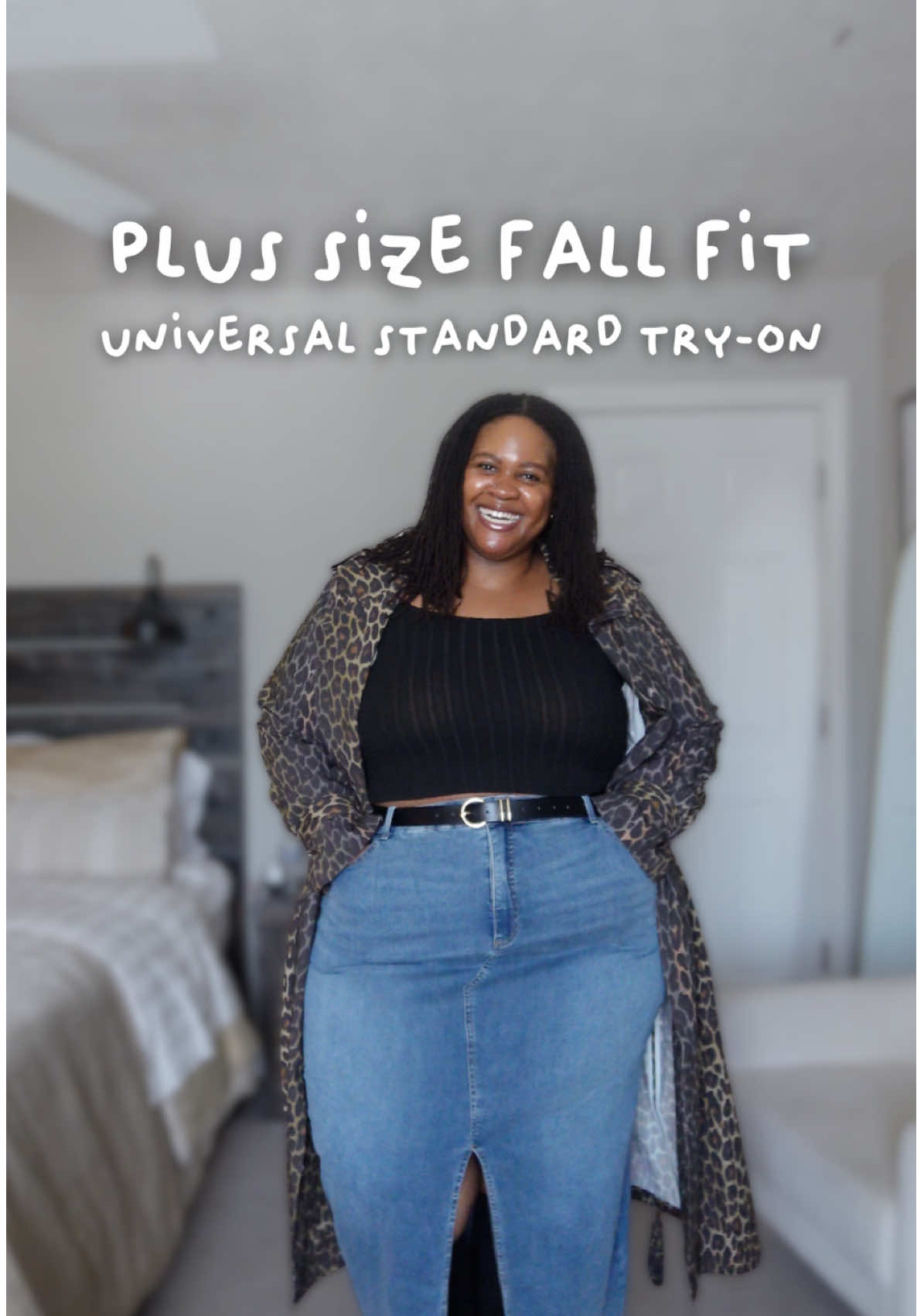Animal print + denim = 😍😍😍 Click the Beacons link in my bio to get to my LTK Shop! This leopard print trench coat and denim skirt are two pieces I have been dying to get in my wardrobe. I finally feel like I’m dressing exactly how I envision 🥹 Thank you @Universal Standard  #universalstandard #plussizefallfashion #falloutfitideas  #trenchcoat 