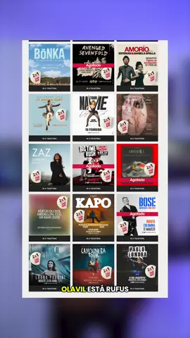 2x1 en conciertos ¿a cuál van a ir? #conciertos #promocion #promo 