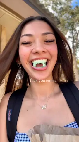 everyone shit on emma in the comments pls. pls keep chat related to hate for emma. #emmak #youknewhowhappythefaketeethmademe #stillknockeditoutmyhands #dye 