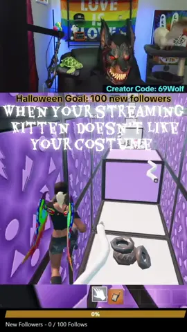 I don’t know if he was trying to take me out or save me 😂 #halloween #funny #streamer #fyp 