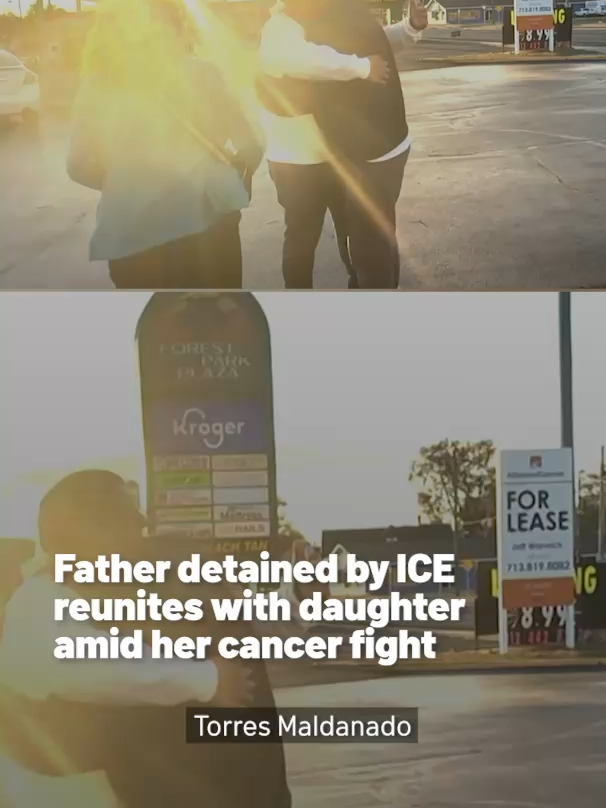 A reunion two weeks in the making occurred Thursday, as a father detained by immigration agents was reunited with his daughter amid her cancer fight. #detebtion #broadview #cancer