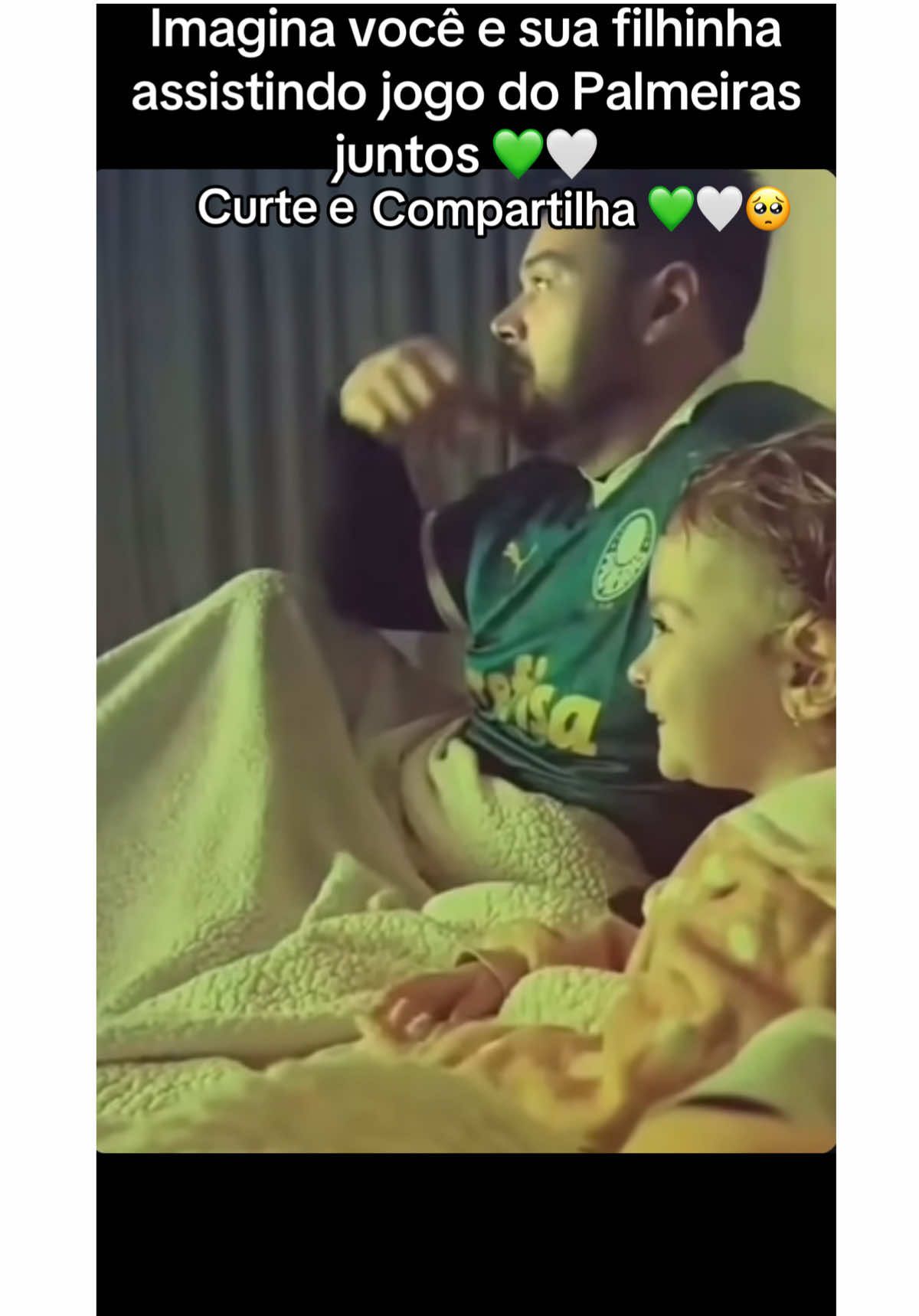Imagina você e sua filhinha assistindo jogo do Palmeiras💚🤍 #palmeiras #palmeirasminhavidaevoce #filha #jogo #palmeirasoficial 
