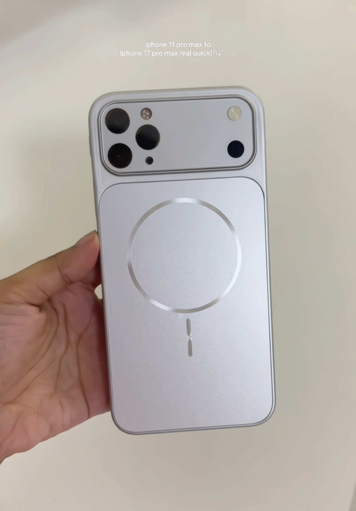 iphone 11 pro max to iphone 17 pro max real quick!! ✨ No need to buy an expensive phone when you can buy this case. 🙊💗 #iphone17promaxcase #iphone11promaxcase #iphone17promax #17promax 