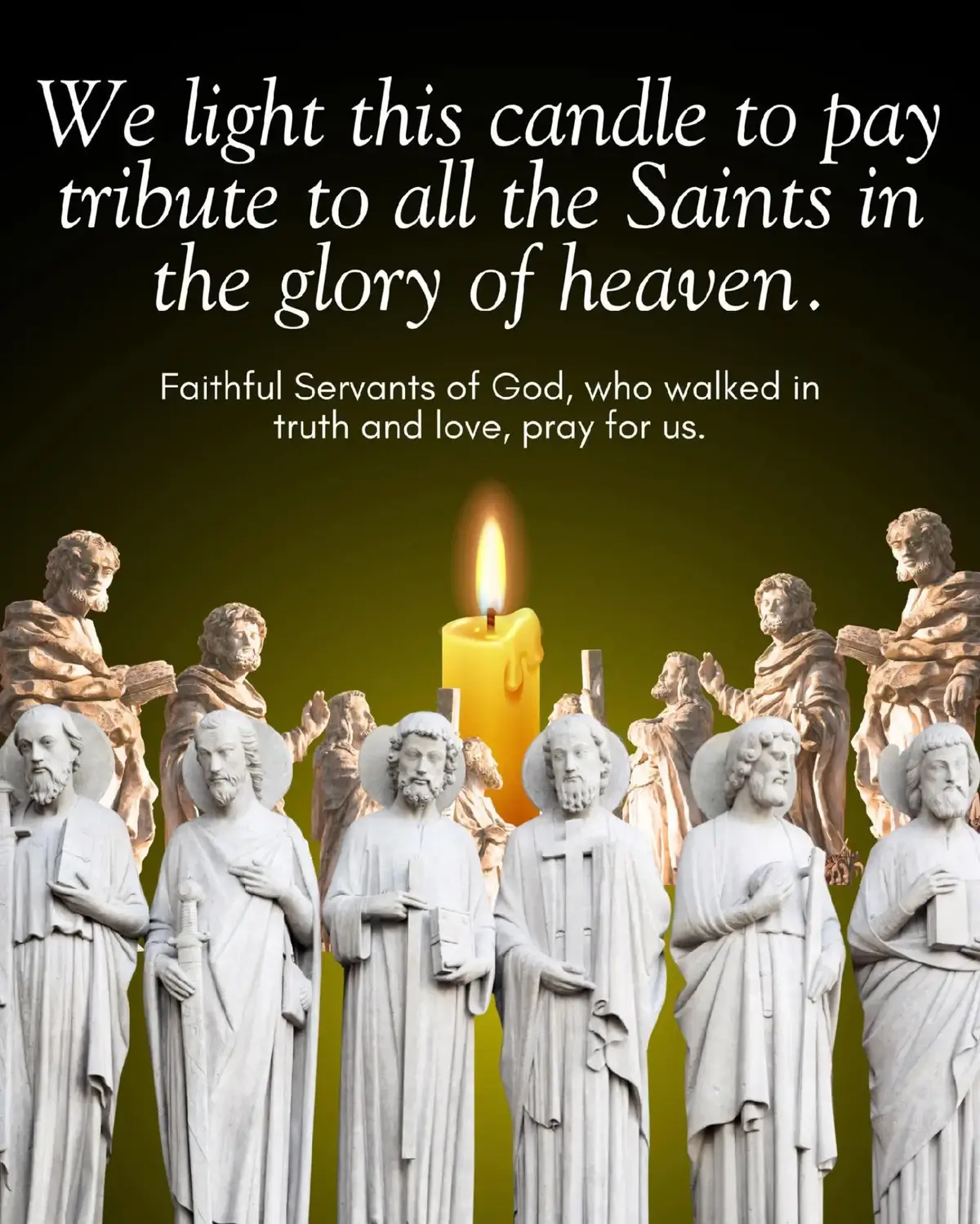 We light this candle to pay tribute to all the Saints in the glory of heaven. 🙏 Faithful Servants of God, who walked in truth and love, pray for us. #AllSaintsDay #AllHallowsEve #Halloween #eternalmemory2025 #KalagKalag2025 