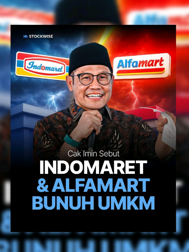 Banyak yang salah paham waktu Cak Imin nyebut Indomaret dan Alfamart. Maksudnya bukan mau nutup atau musuhin ritel besar, tapi soal keadilan ekonomi. Ketika ritel modern makin banyak buka cabang sampai ke kampung, warung kecil dan UMKM lokal mulai kesulitan bersaing. Jadi yang diperjuangkan itu bukan “tutup Indomaret-Alfamart”, tapi atur ulang biar usaha kecil juga punya ruang hidup. Karena ekonomi sehat itu bukan yang dimonopoli satu pihak, tapi yang tumbuh bareng-bareng. #stockwise #andryhakim #umkm #alfamart #indomaret 