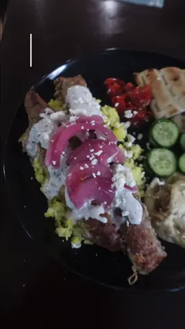 I know it was a rectangle!  These have quickly become a favorite meal for me! You can prep these up until the baking step and freeze them for an even easier execution! I used like 4 dishes total to make these and it took me maybe 15 mins to prep. When I say easy weeknight dinner, I mean it! Grab the one pan recipe below and let me know when you make these! Sheet Pan Chicken Kabobs 6-8 cloves garlic 1/2 white onion 1/4 cup parsley 1/4 cup cilantro 1tbsp Chilis of choice (optional) 1lb ground chicken 1lb ground turkey 2 tbsp avocado oil, divided 2 tsp kosher salt 1/2 tbsp Moroccan Ras el hanout seasoning (or make your own) 1 tsp dried lemon peel (or fresh) 1/2 tsp sweet paprika 1/4 tsp cumin Grape tomatoes (optional) 🍴 Prepare a sheet pan with aluminum foil and spray with oil (I use grapeseed). Preheat oven to 450. 🍴 Process garlic, onion, chili, cilantro and parsley into a paste in a food processor and transfer into a large bowl 🍴 Add chicken, turkey, 1 tosp of avocado oil and remaining ingredients except tomatoes and mix until all ingredients are just combined 🍴 Form meat mixture into a 1