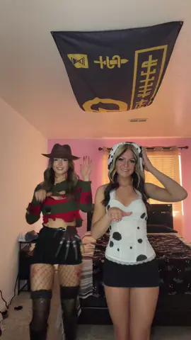 All treat no trick @.._.zee #brunette #blonde #halloween #freddykruger #dalmatian 