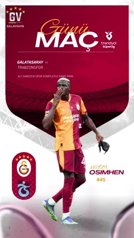 🏆 Trendyol Süper Lig 2025-2026 Mehmet Ali Yılmaz Sezonu 🗓️ 11. Hafta ⚽ Trabzonspor 📆 01.11.2025 ⏰ 20.00 🏟️ Ali Sami Yen Spor Kompleksi RAMS Park #galatasaray #ramspark #süperlig #derbi #GSvTS 