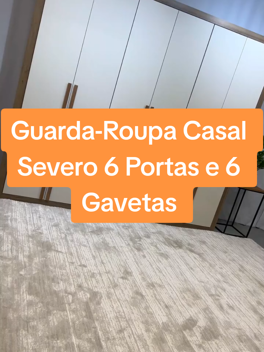 ID: AMT-QFL-AXE Guarda-Roupa Casal Severo 6 Portas e 6 Gavetas Panorama Móveis — amplo, moderno e ideal para seu quarto!