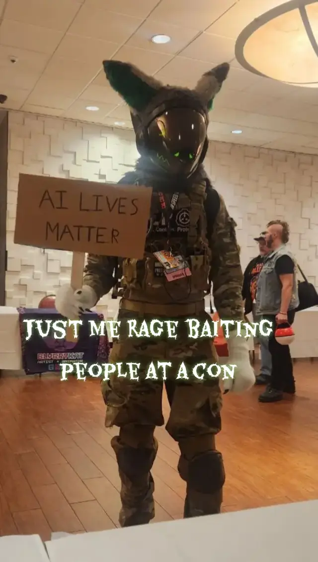 Yes I asked staff and they were OK with it. I also did get yelled out. #furryfandom #furrytiktok #furry #protogen #furpocalypse 