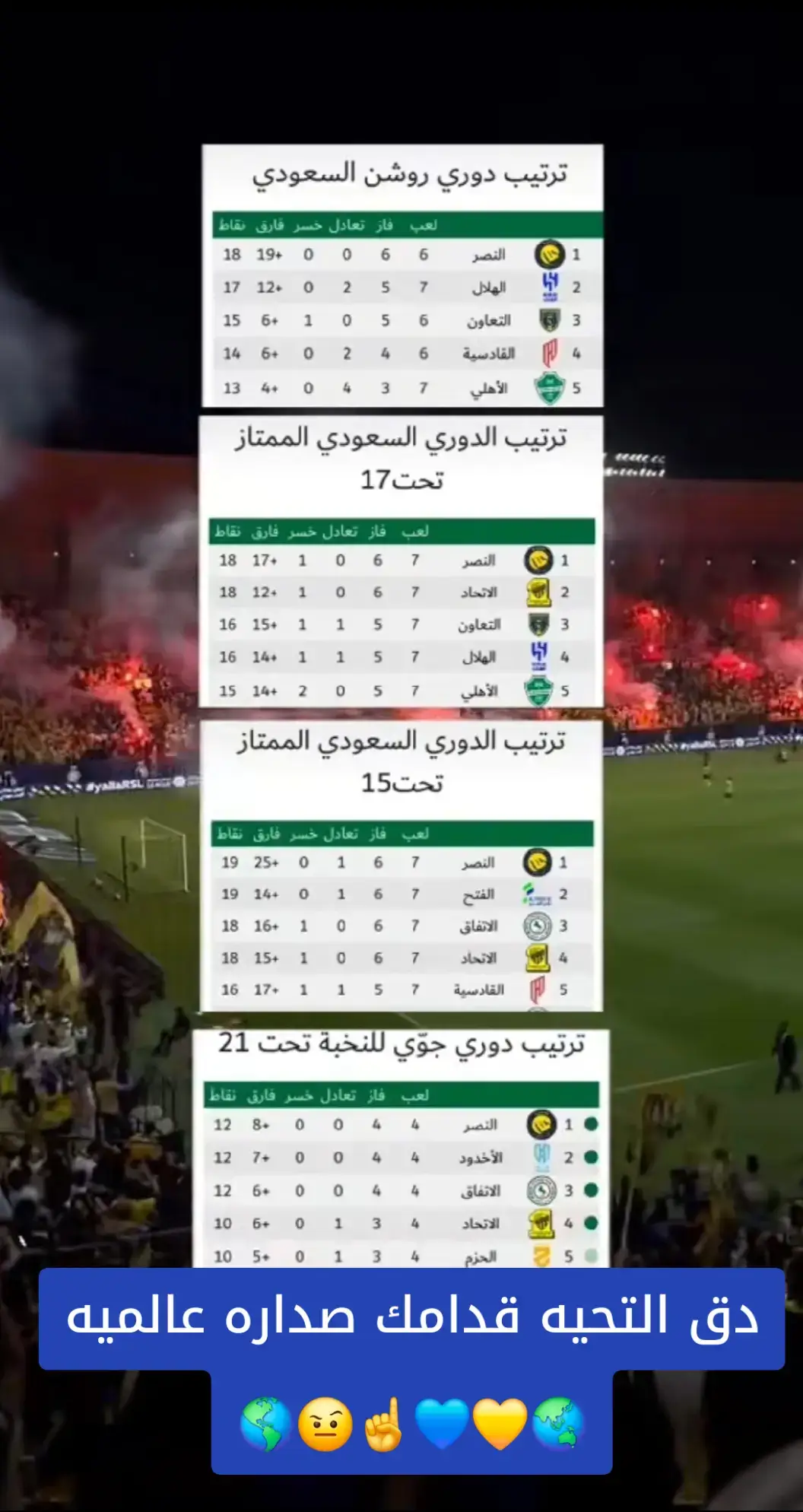 #دق_التحيه_قدامك_صداره_عالميه🫡💙💛#fyp #capcut #alnassr #💛الشآمخ💛 