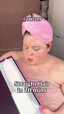 20 minutes is impressive considering how long and thick my hair is!  @wavytalkofficial #wavytalk #wavytalkhair #hairstraightener #hairstyle #hairstraightenerbrush 