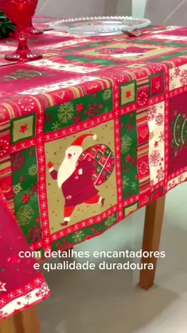 Toalha de Mesa Natal 4 6 8 e 10 Cadeiras Decoração Natalina Papai Noel Tecido Premium Estampado ##natal##decoracao##celebracao##fimdeano##anonovo2026