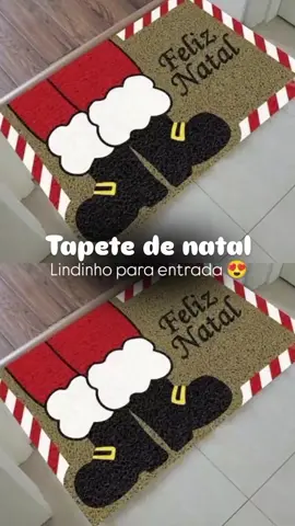 🎅🎄 Receba o Natal já na porta de casa! O tapete de porta natalino dá boas-vindas com charme, cor e o clima festivo que encanta todo mundo! ✨🏠💚 #DecoraçãoDeNatal #CasaNatalina #AchadinhosShopee #Natal2025 