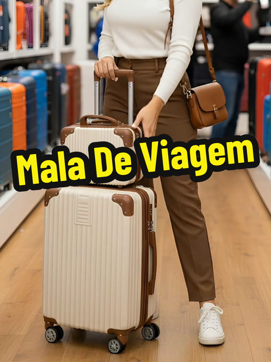 🧳Mala De Viagem por menos de 190 😱 com acabamento premium, estrutura leve, rodinhas 360 e cantos metálicos reforçados. Ideal pra viajar com estilo, segurança e praticidade! #tiktokshop1111br  #tiktokshopblackfridaybr  #maladeviagem #mala  #tiktokshop 
