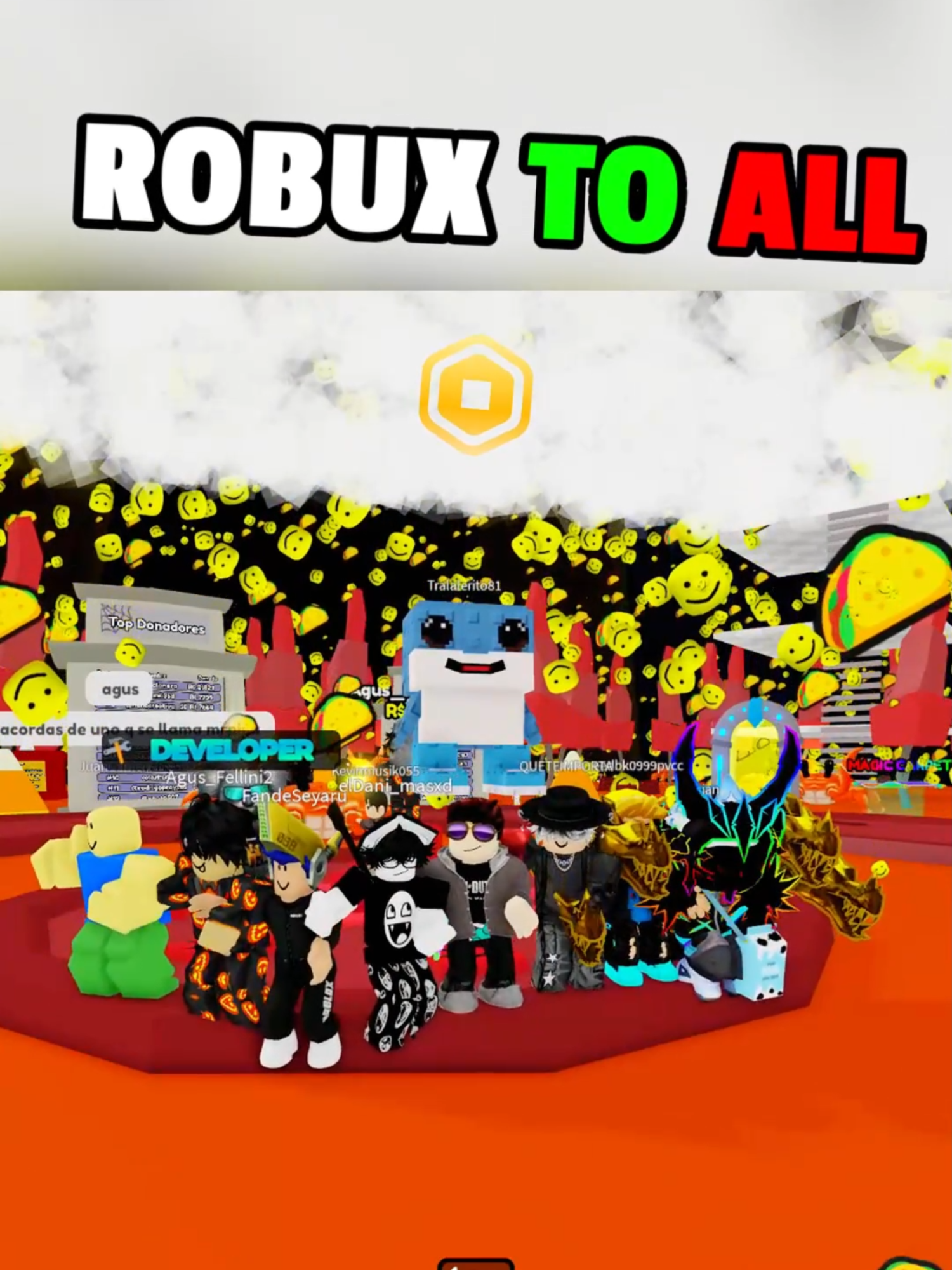ROBUX TO ALL ADMIN EVENT #roblox #shorts #robux #seyaru #mm2