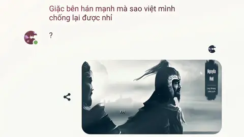 Đánh cho để dài tóc, đánh cho để đen răng, Đánh cho chích luân bất phản, phiến giáp bất hoàn, Đánh cho chấn động sơn lâm, rung chuyển hà hải, Cho muôn đời biết nước Nam anh hùng#anime #animefyp #animeedit #nguyenhue #xh 
