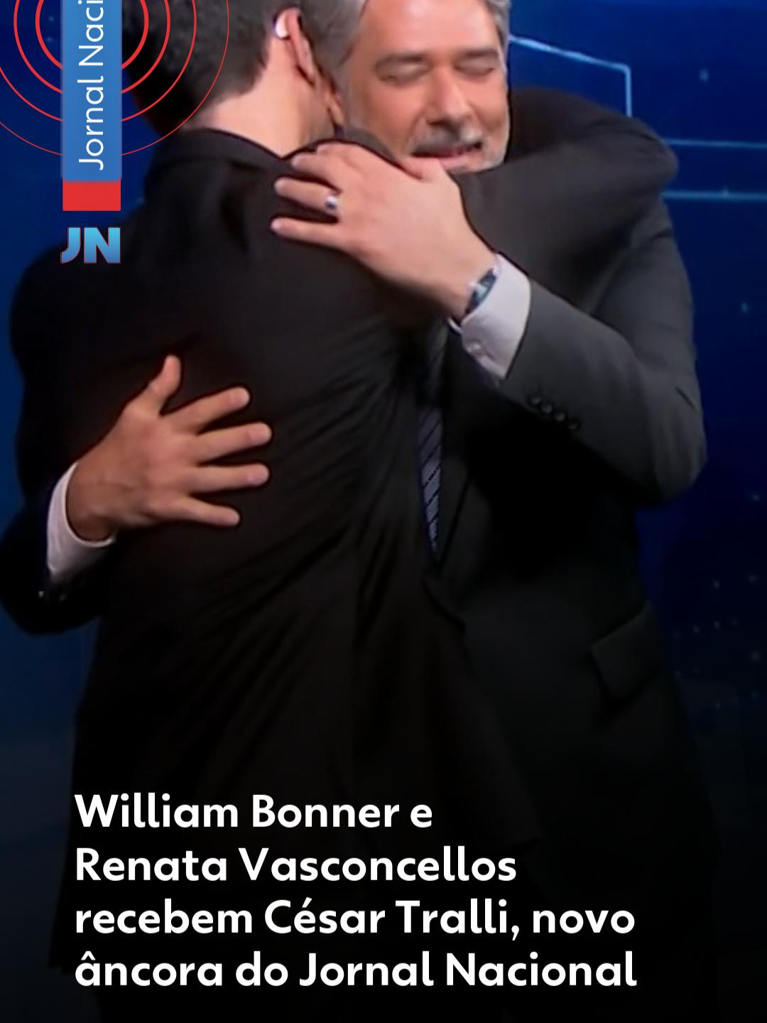 Passagem de bastão - Após 29 anos na bancada do Jornal Nacional, William Bonner apresenta o #JN pela última vez, no dia da passagem de bastão para César Tralli, que irá apresentar o jornal ao lado de Renata Vasconcellos.  #JornalNacional #g1