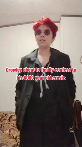 what's up with gays having the worst breakup but they're not even dating (yet) #goodomens#crowley#fyp#cosplay#foryoupage 
