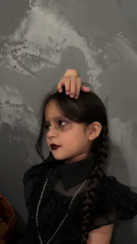 Happy Halloween 👻 #wednesdayaddams #wednesdaymakeup #wednesdaycostume #toddlercostume 