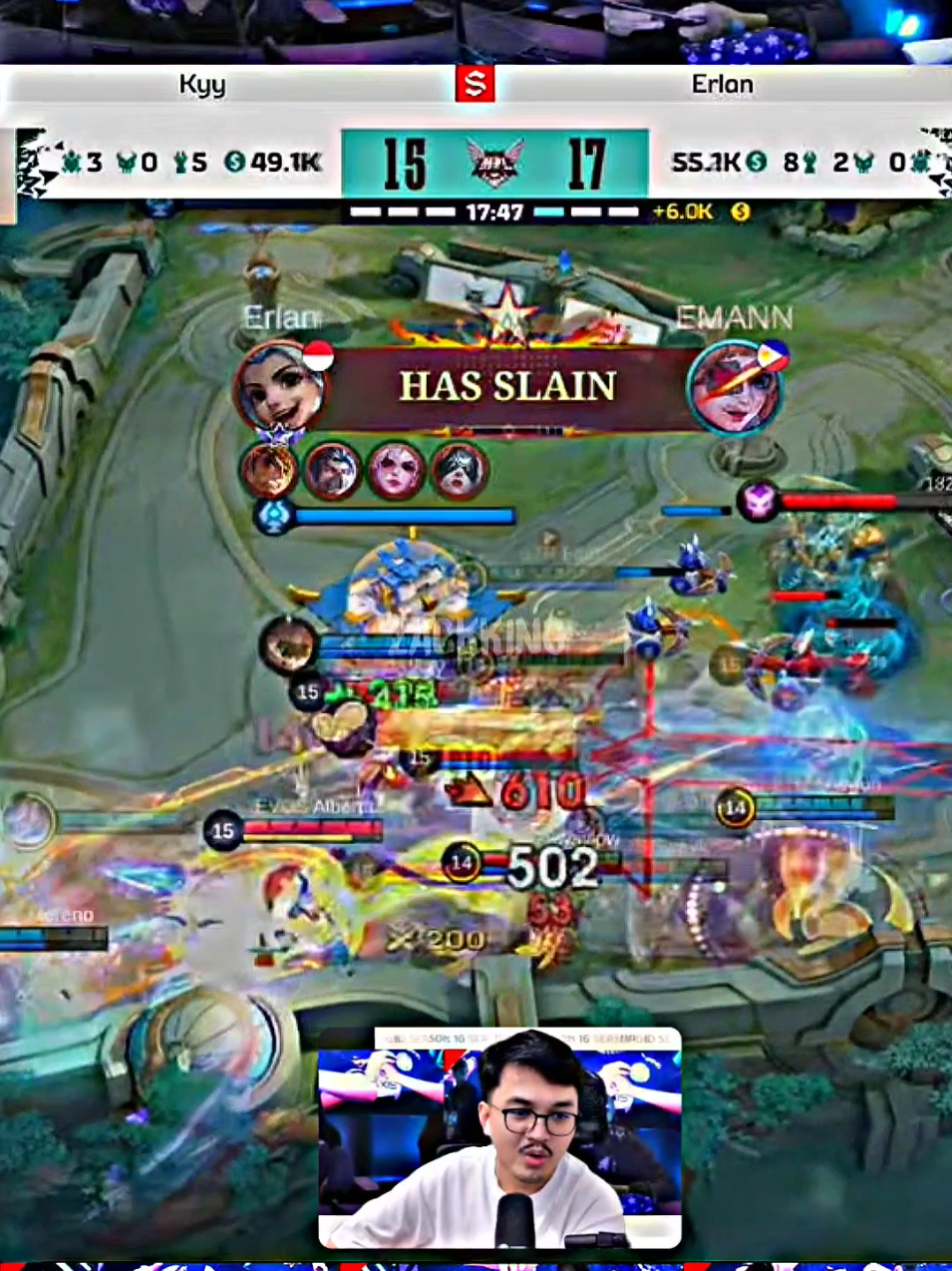 Reaksi Mas Ade mendengar mic mic check kemenangan EVOS is back  #set1awanade #mlbbcreatorbase #evosesports #MLBB9TH #MLBB 