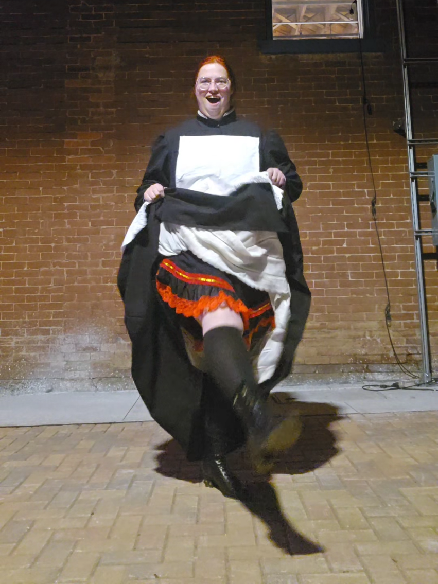 literally finished sewing this Victorian maid tonight. I started it last night.  #victorian #victorianera #victorianeraaesthetic #halloween #maid 