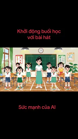 Dùng ai làm video khởi động buổi học với bài hát...#ai #giaovientieuhoc #giaovienmamnon #videoai 