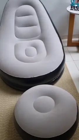 Conjunto Poltrona e Puff Inflável Ultra Lounge Portátil Descanso Preguiçoso Sofá Poltrona #sofa #poltrona #puff #sala #sofá 