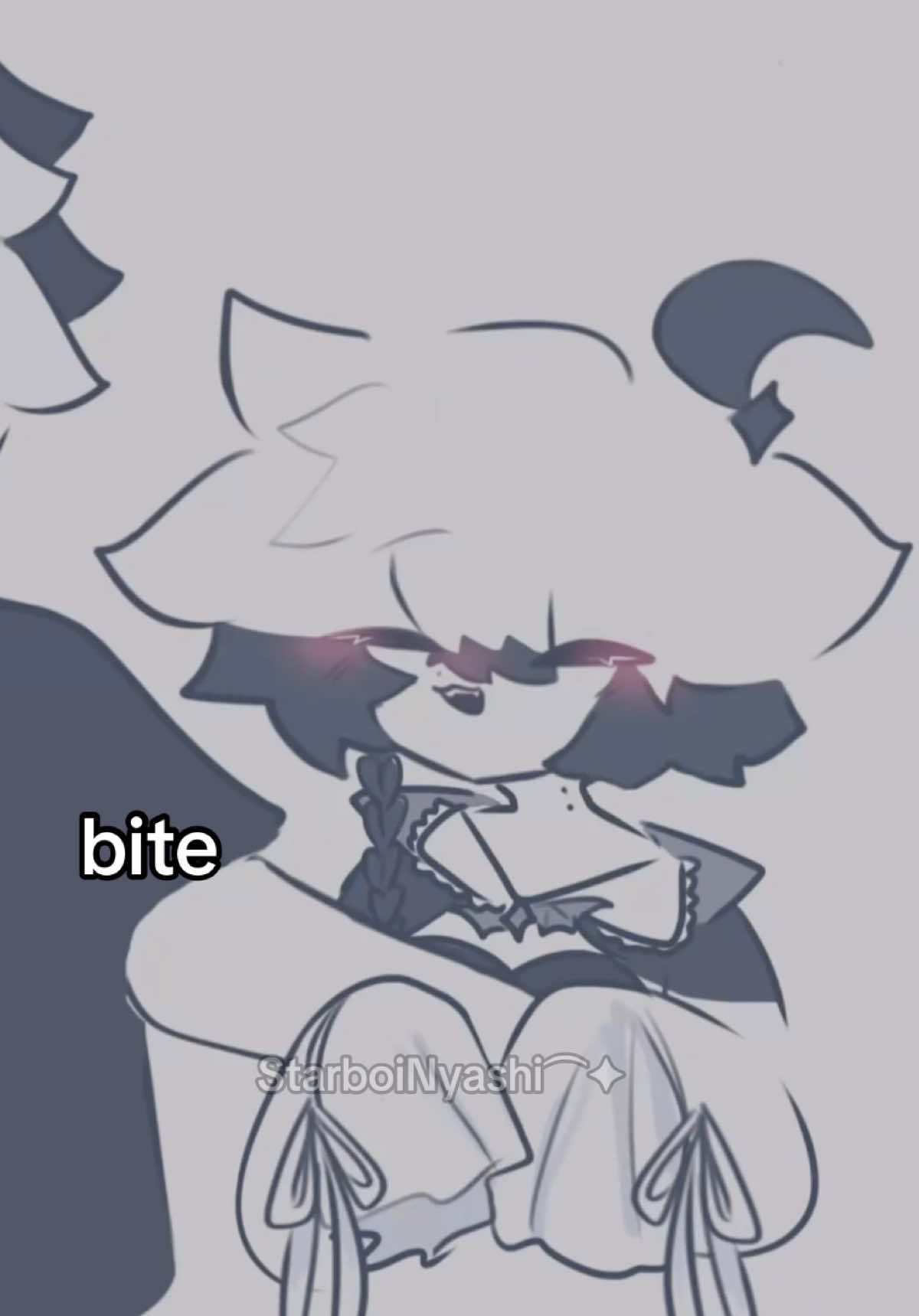 Bite, bite, bite, bite~!  ───────── #starboinyashi ───────── #digital #fyp #lgbtq #oc  Bite, bite, bite, bite~! 