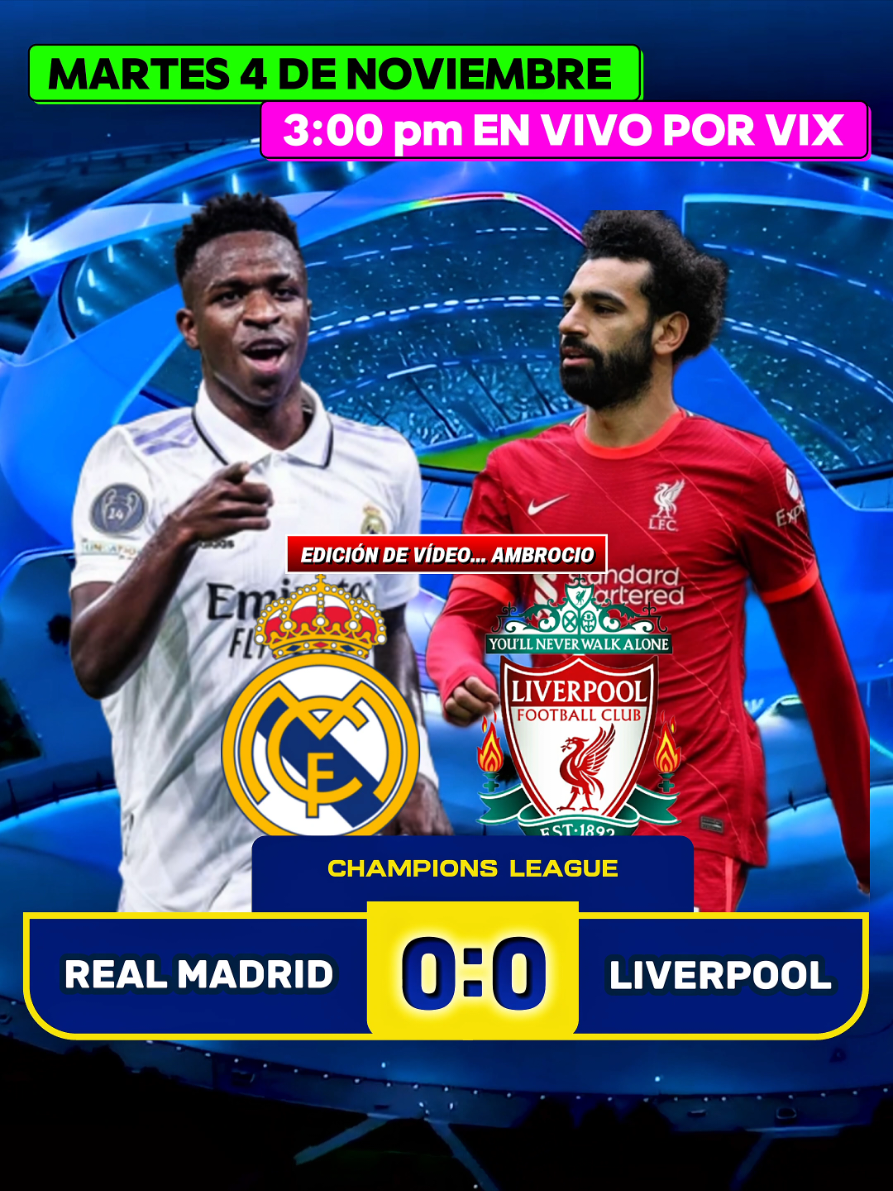 Martes 4 De Noviembre REAL MADRID vs LIVERPOOL #UEFACHAMPIONSLEAGUE2026 #UCL2026 #UCL 