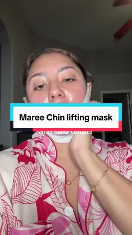 Lifting jawline mask for the chin and neck that has retinal hyaluronic acid vitamin E and aloe vera with 24 karat gold #FaceMask #retinolskincare #maree #SmoothSkin 