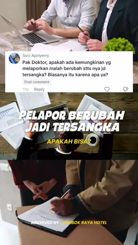 ⚖️ Kasus Pemalsuan Dokumen: Kok Pelapor Bisa Jadi Tersangka? Padahal secara hukum, hal ini bisa terjadi tergantung hasil penyidikan dan bukti yang ditemukan. 💡 Awalnya Pelapor Pelapor merasa dirugikan dan melapor ke polisi. Tapi penyidik juga menelusuri keaslian dokumen yang digunakan. 📘 Dasar Hukum: * Pasal 263 KUHP: Pemalsuan surat — pidana hingga 6 tahun. * Pasal 266 KUHP: Keterangan palsu dalam akta otentik — pidana hingga 7 tahun. * Pasal 27 ayat (1) UUD 1945: Semua orang sama di hadapan hukum. ⚖️ Prinsip Equality Before The Law Dalam hukum, semua orang sama di hadapan hukum (Pasal 27 ayat (1) UUD 1945). Pelapor maupun terlapor tidak kebal hukum. Yang menentukan adalah fakta dan bukti, bukan posisi. 📲 Butuh konsultasi & pendampingan hukum? Hubungi 👇🏻 📞 +62 813-1313-0103 📍 Jl. Pramuka I No. 27A, Padang #AdvokatSuharizal #PendampinganHukum #AuditorHukum #LegalAudit #hukum 