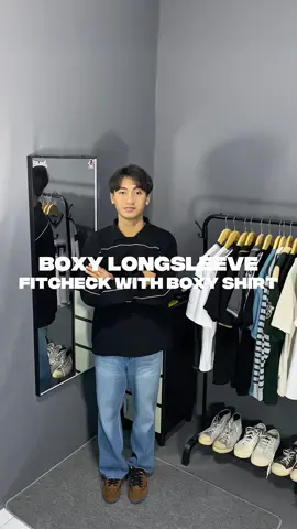 Boxy shirt longsleeve 📸 Spill kaos klik 👉🏻@Mass 🅰️👈🏻 Spill celana klik 👉🏻@Mass 🅰️👈🏻 #fypシ゚ #fitcheck #kaospolo #pololongsleeve #outfitinspo 