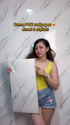 Part108 Nak rumah nampak baru tanpa renovate? Guna je PVC wallpaper, terus transform suasana 💕 #HomeDecor #DIY#fyppppppppppppppppppppppp #foryou 