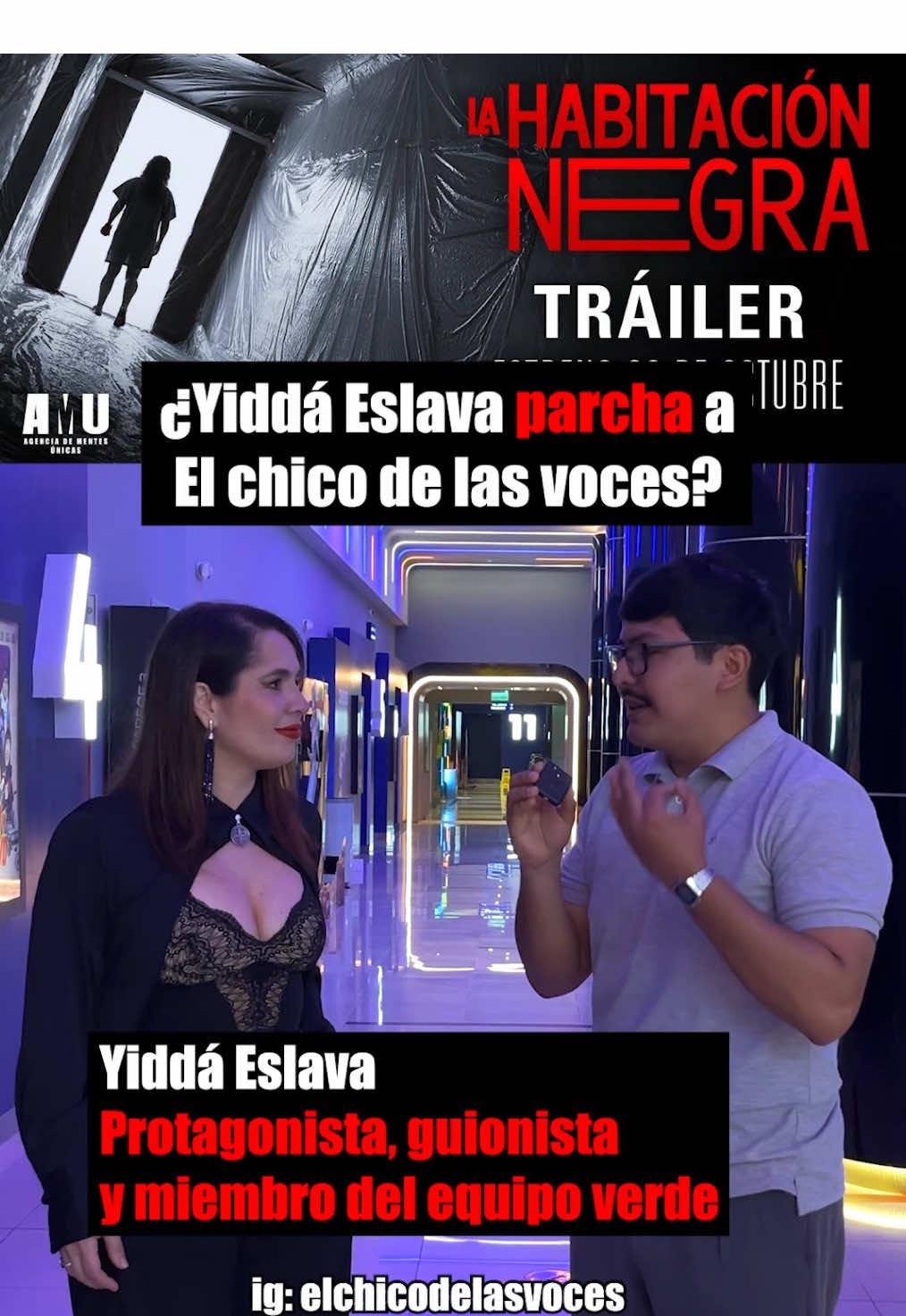 ¿Yiddá Eslava parcha a El chico de las voces? ¿Por qué la gente debería ver “La Habitación Negra”? @yiddaeslavap La Habitación Negra ya en cines a nivel nacional. #cine #cineperuano #lahabitacionnegra #yiddaeslava #elchicodelasvoces 
