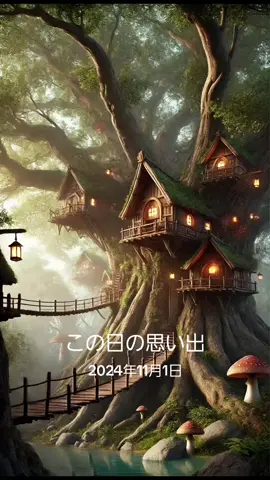 1年前かぁ。懐かしい🌿 小さな世界🌿ファンタジー世界🍃🌿 #cozyvibes  #fantasyart #fantasy #aiartwork    #思い出 