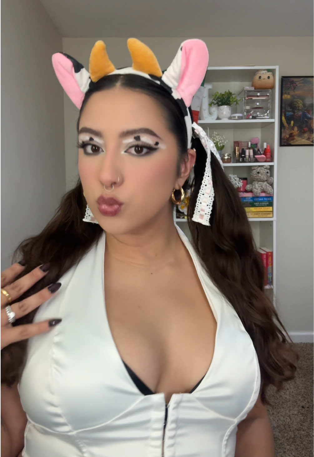 MOOOO! 🐄 #cowcostume #halloween #halloweenlook #halloweenmakeup #foryoupage 