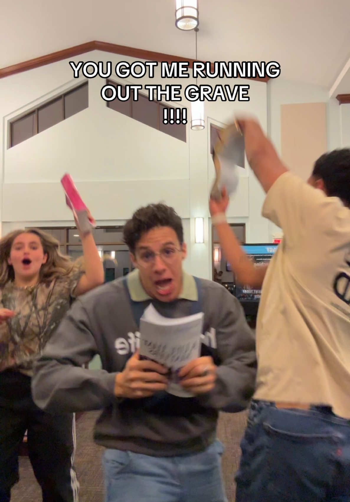 how we run out of the grave!!🤪 @Cheyenne Ewing Stokes @HowToLife Movement® #christian #church #christianfriends #youthgroup #bible #worship #friendgroup #encouraging #joy #happiness