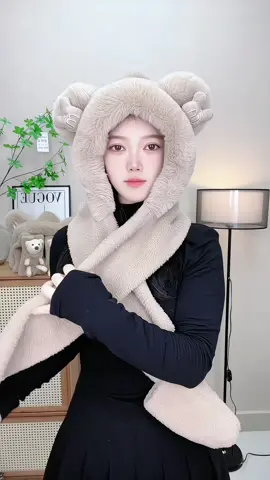 Mũ Lông Tai Gấu 3 Trong 1 Siêu xinh #mulongtaigau #muxinh #phukienthoitrang #xuhuongtiktok 
