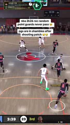 nba 2k26 rec random point guards never pass 🥹 pgs are in shambles after shooting patch 😂😂 #2k26 #2k #2kpark #2kcommunity #nba2k26